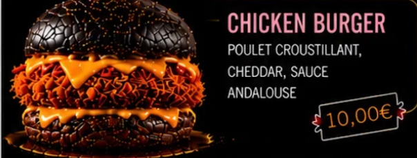 Menu Chicken Burger de Minute Burger