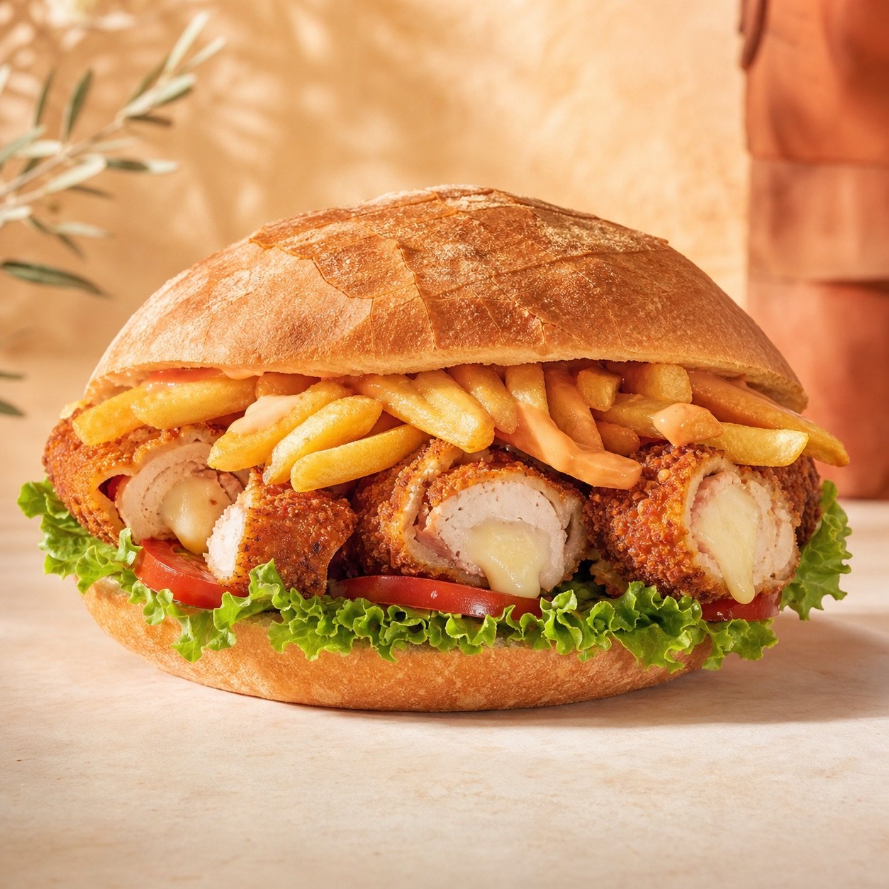 Sandwich cordon bleu